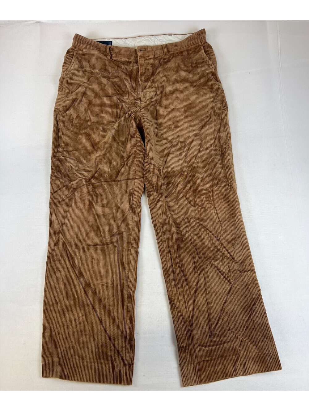 VTG Polo Ralph Lauren Men's Corduroy Pants Brown 35x30 Casual Trousers Cotton